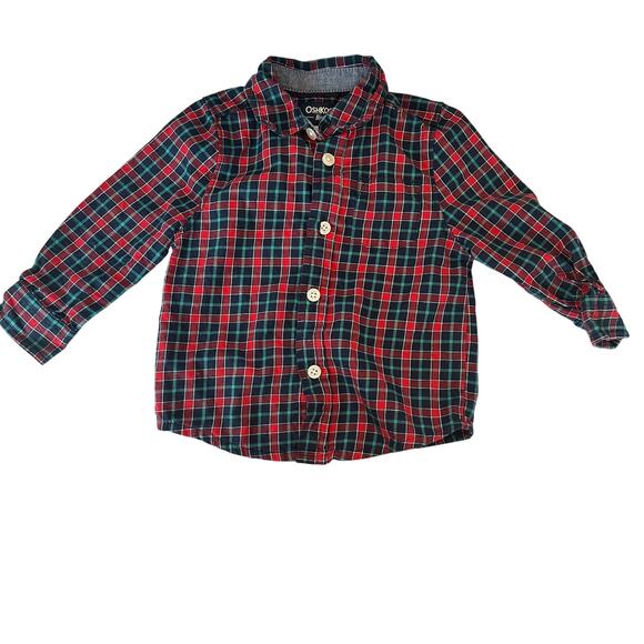 You Bring The Milk I'll Bring The Party Kids Plaid Button Down Shirt 12 M Unique - Picture 3 of 4